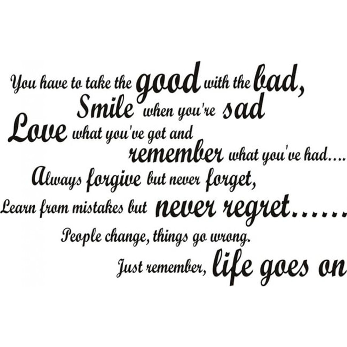 GENERICO - Decomural Good With The Bad Inspirational WS-19667