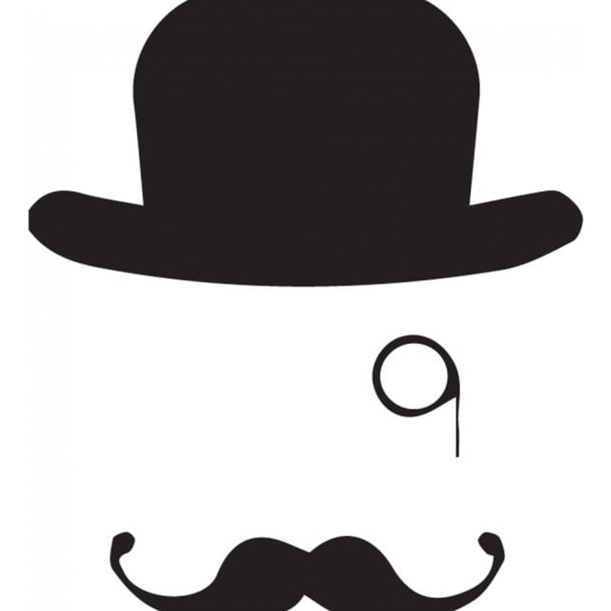 GENERICO - Decomural Top Hat Mustache Monocle Pack WS-33397