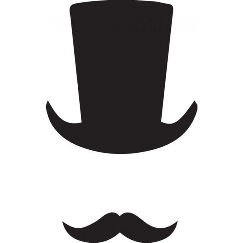 GENERICO - Decomural Top Hat Moustache Pack WS-33398