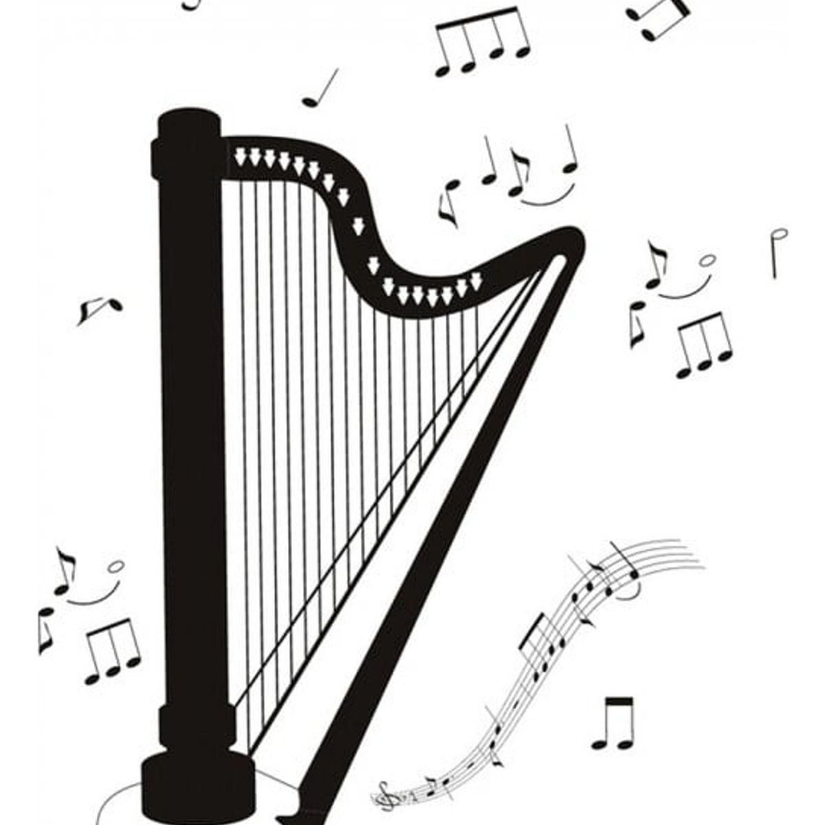 GENERICO - Decomural Classical Harp Instruments Music WS-18328