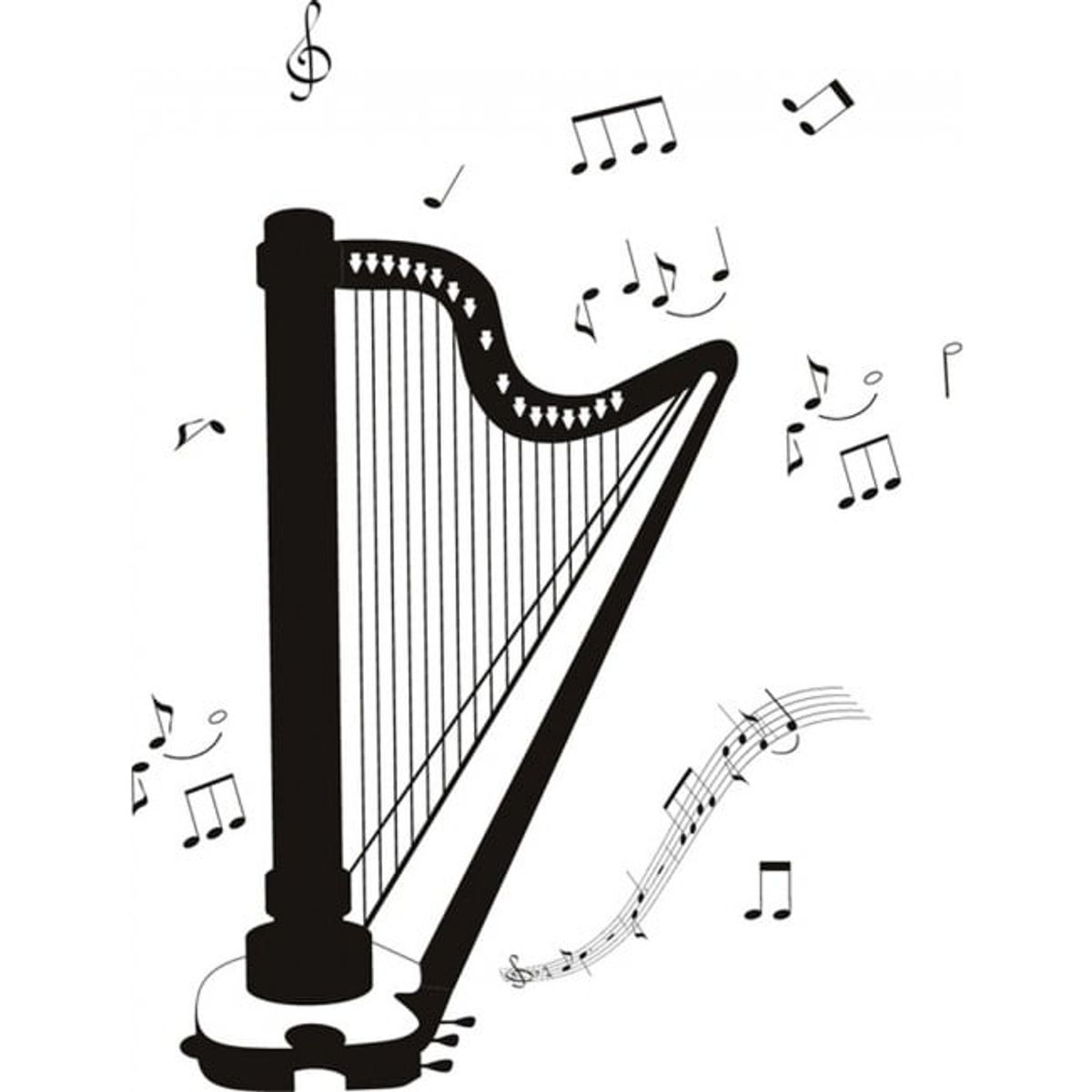 GENERICO - Decomural Classical Harp Instruments Music WS-18328