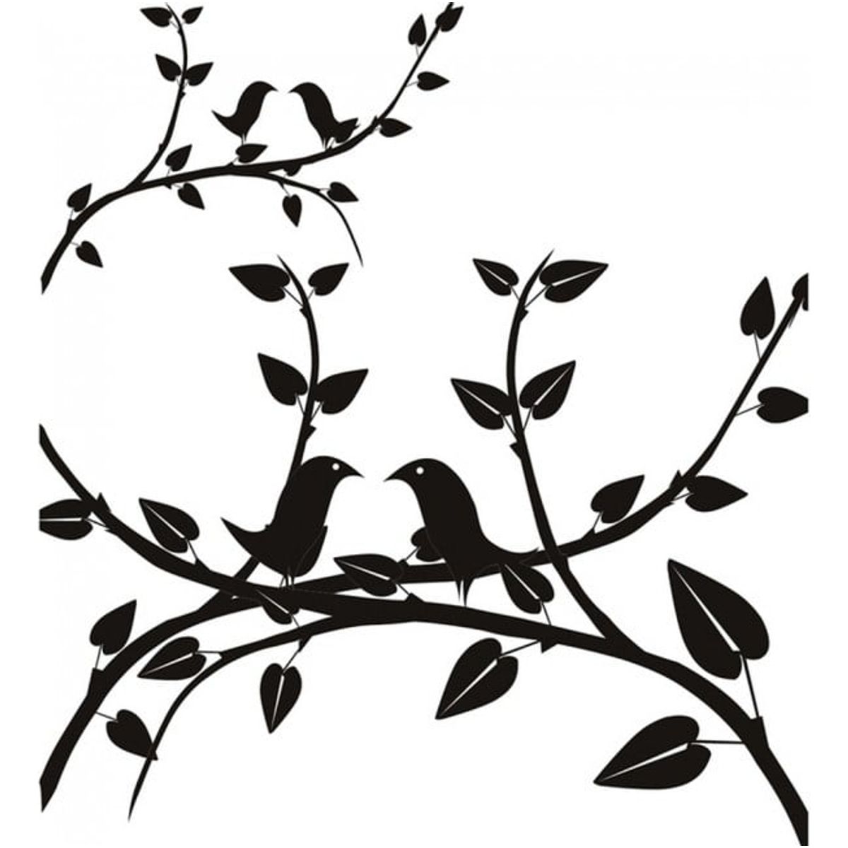 GENERICO - Decomural Bird Branch Floral Trees WS-18341