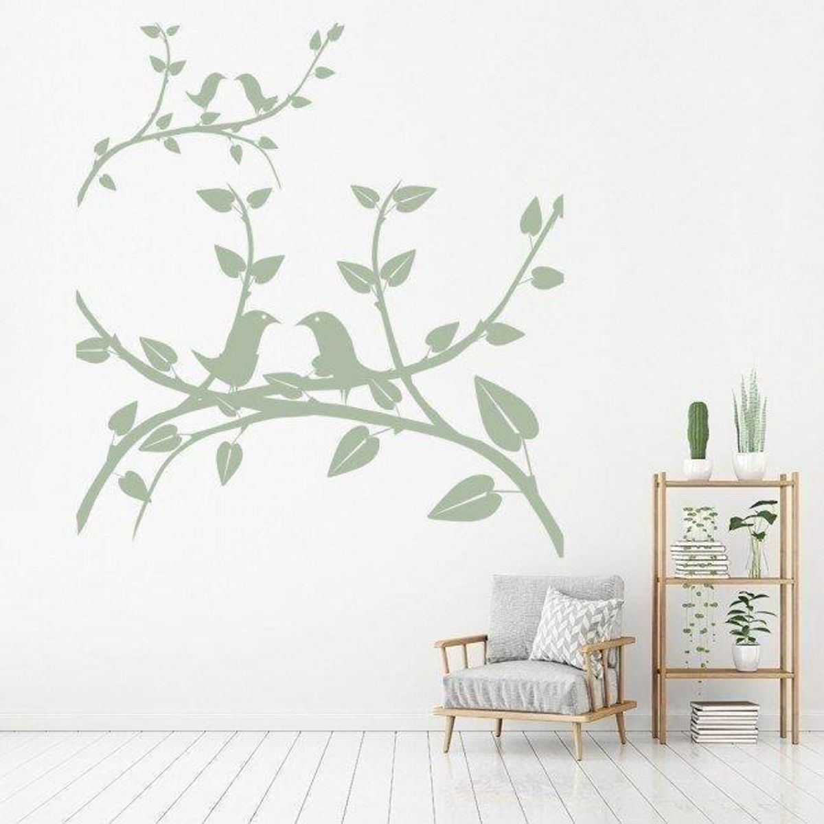 GENERICO - Decomural Bird Branch Floral Trees WS-18341