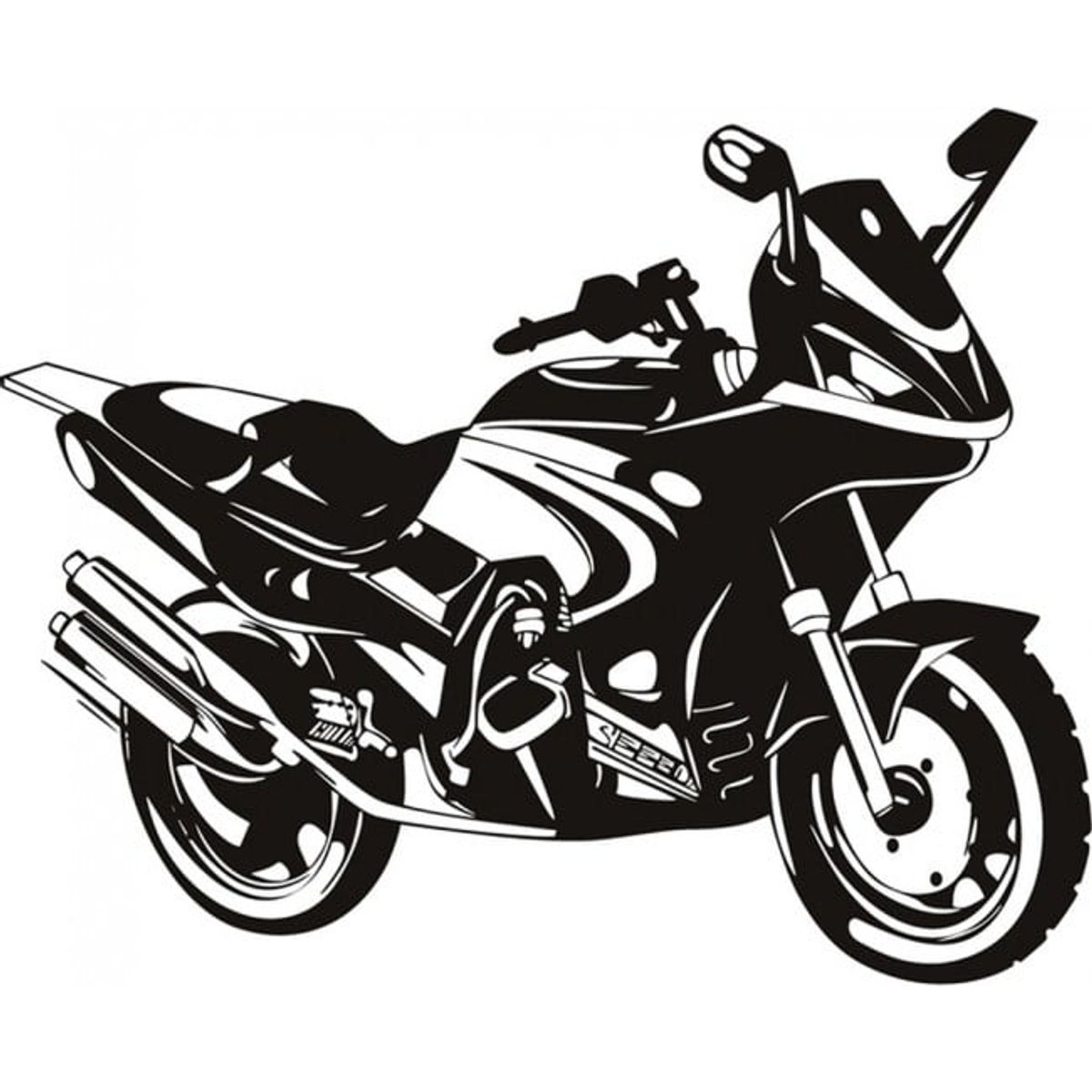 GENERICO - Decomural Motorcycle Scrambler Racing Motorbike WS-18355