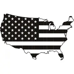 GENERICO - Decomural America Flag Usa Map WS-18361