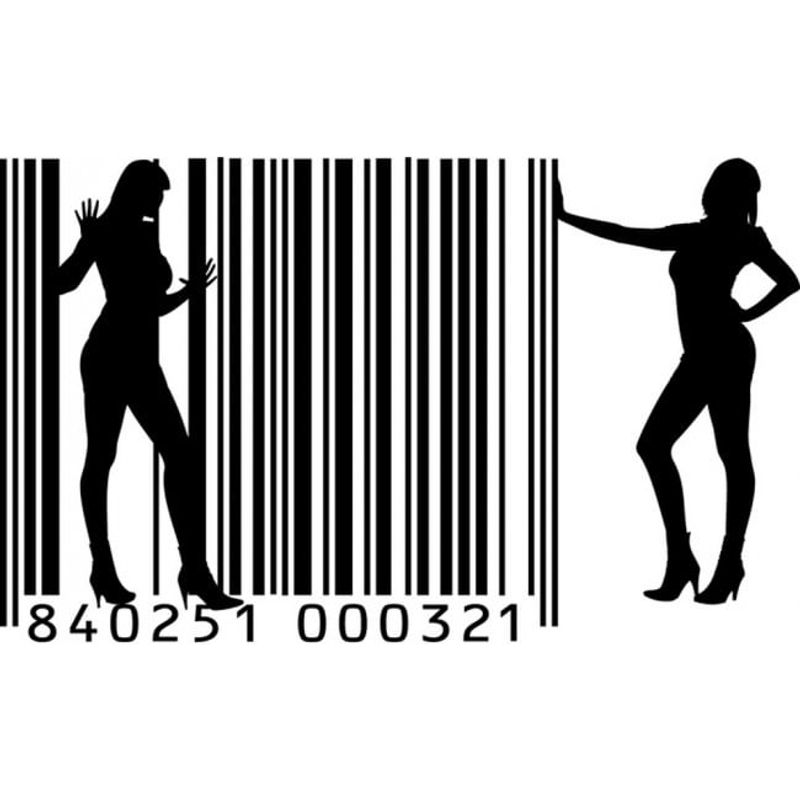 GENERICO - Decomural Female Barcode Decorative Pattern WS-18366