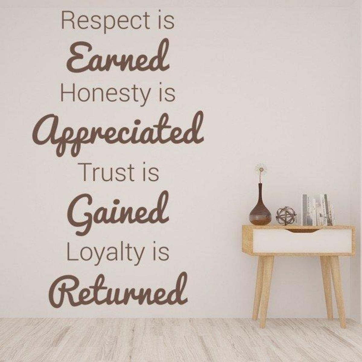 GENERICO - Decomural Respect Honesty Trust Inspirational WS-43078