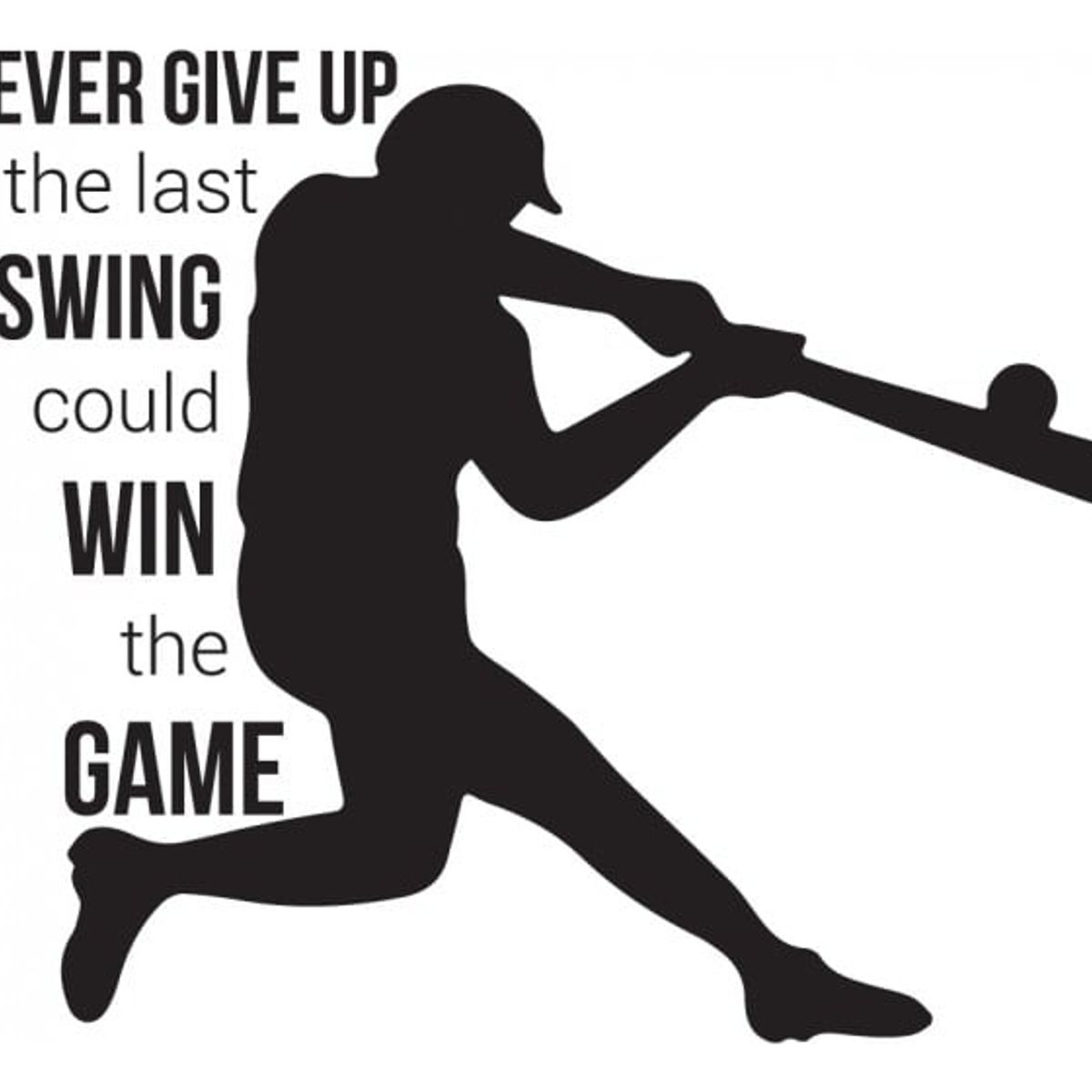 GENERICO - Decomural Never Give Up Baseball WS-43125