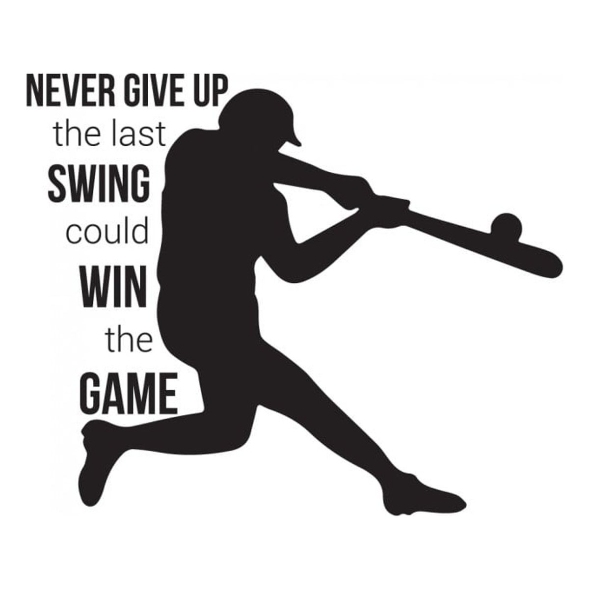 GENERICO - Decomural Never Give Up Baseball WS-43125