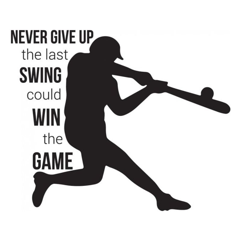 GENERICO - Decomural Never Give Up Baseball WS-43125