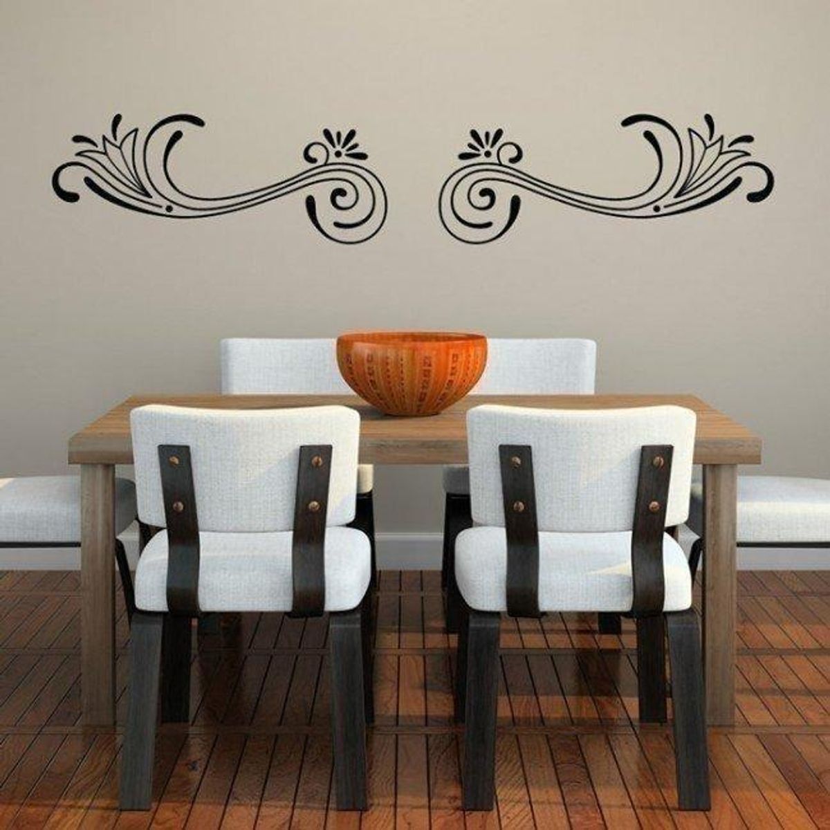 GENERICO - Decomural Floral Spirals Reflected Border WS-18396