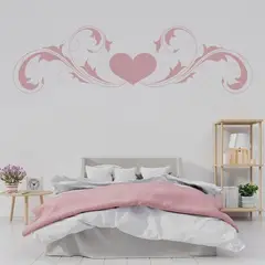 GENERICO - Decomural Floral Heart Love Heart Headboard WS-18402