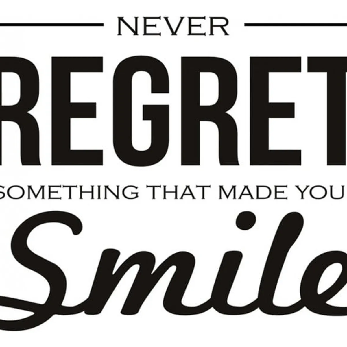 GENERICO - Decomural Never Regret Inspirational WS-19710