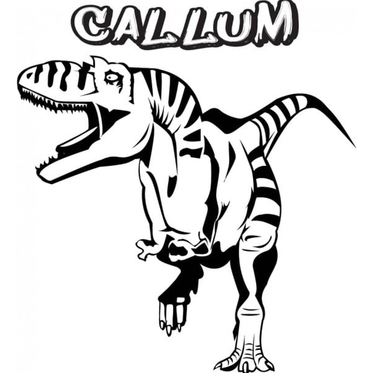 GENERICO - Decomural Personalised Name T-rex Dinosaur WS-43135