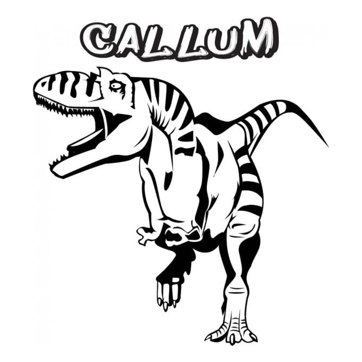 GENERICO - Decomural Personalised Name T-rex Dinosaur WS-43135