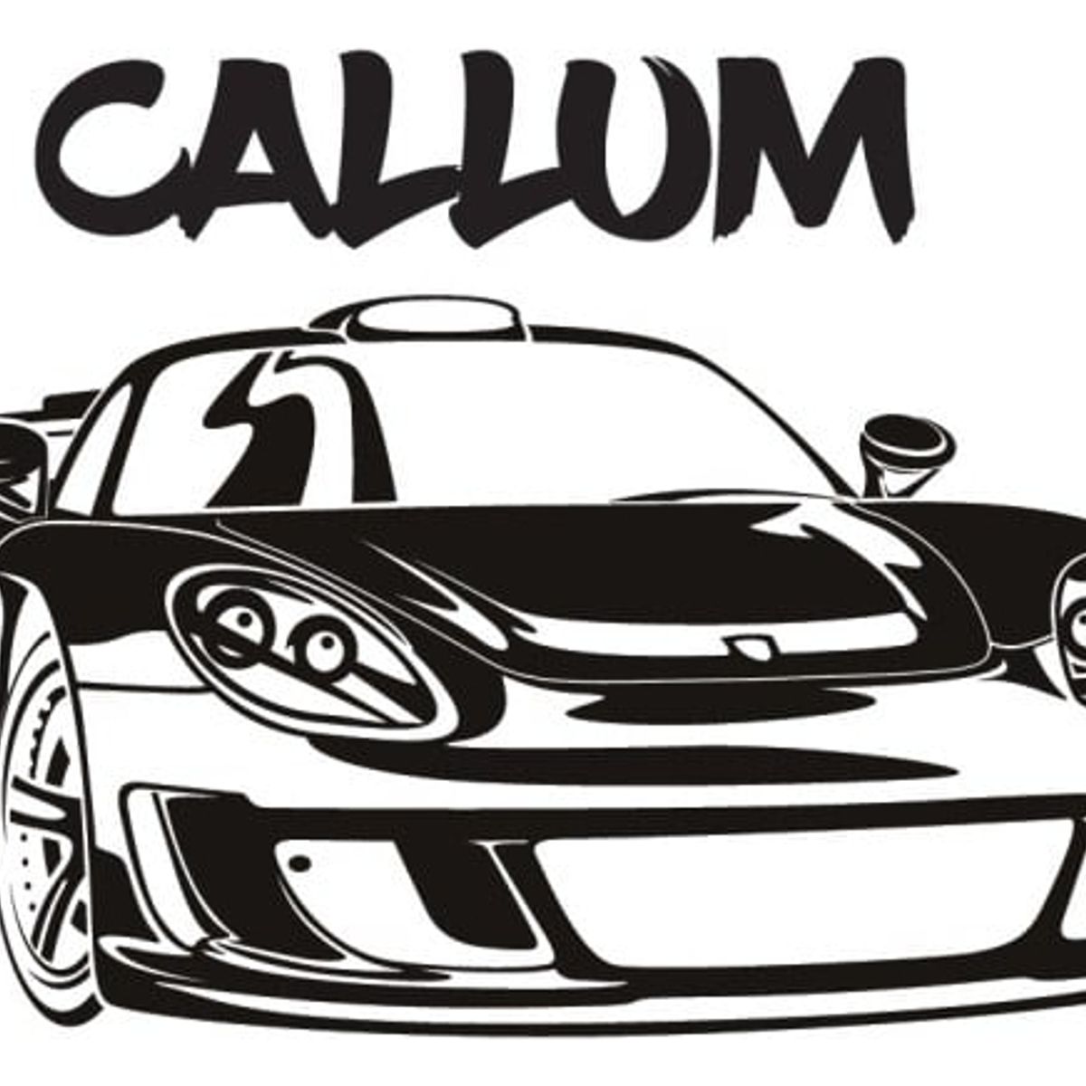 GENERICO - Decomural Personalised Name Sports Car WS-43138