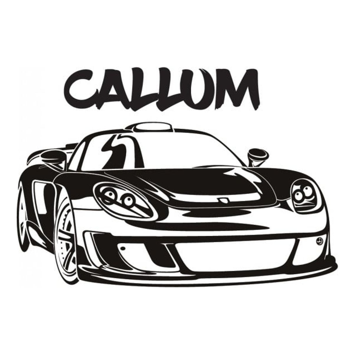 GENERICO - Decomural Personalised Name Sports Car WS-43138