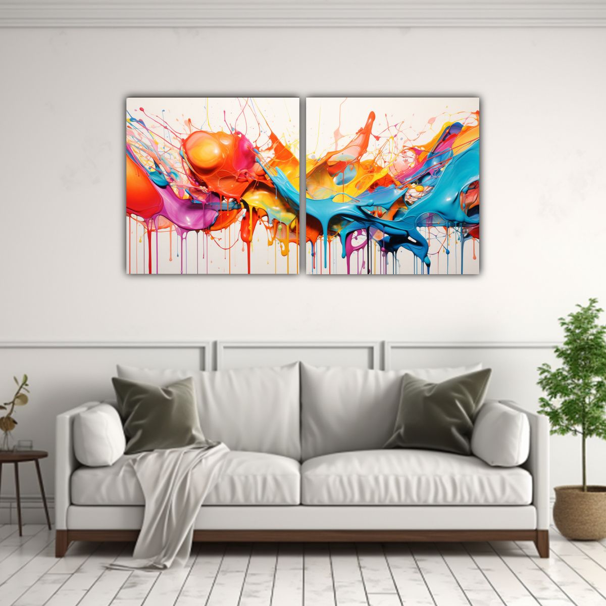 GENERICO - Pintura Abstracta Estilo Expresionista En 120x60 Cm