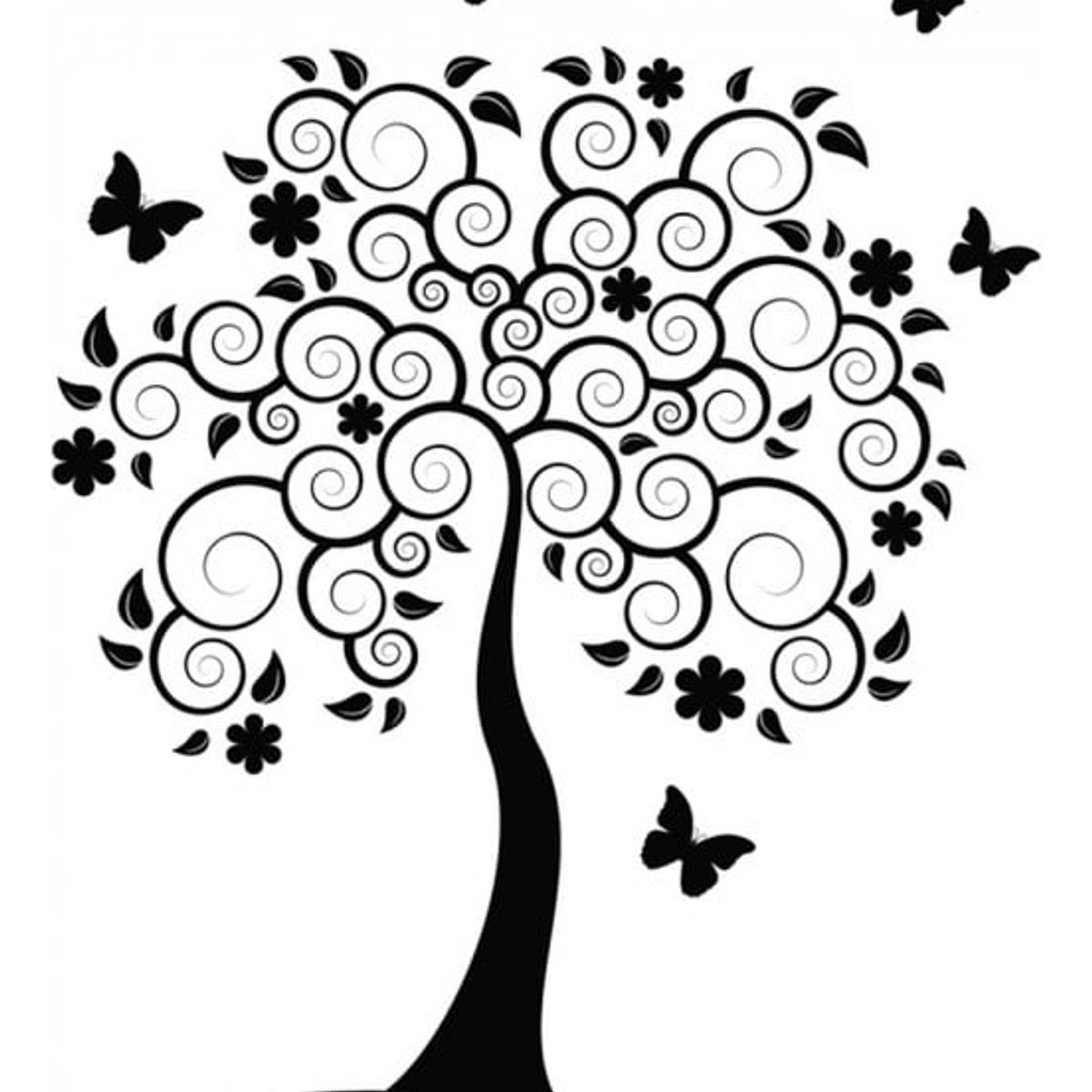 GENERICO - Decomural Swirl Tree Butterfly WS-18434