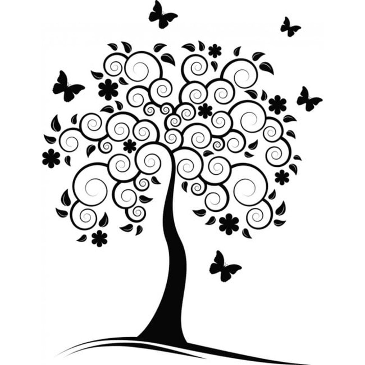 GENERICO - Decomural Swirl Tree Butterfly WS-18434