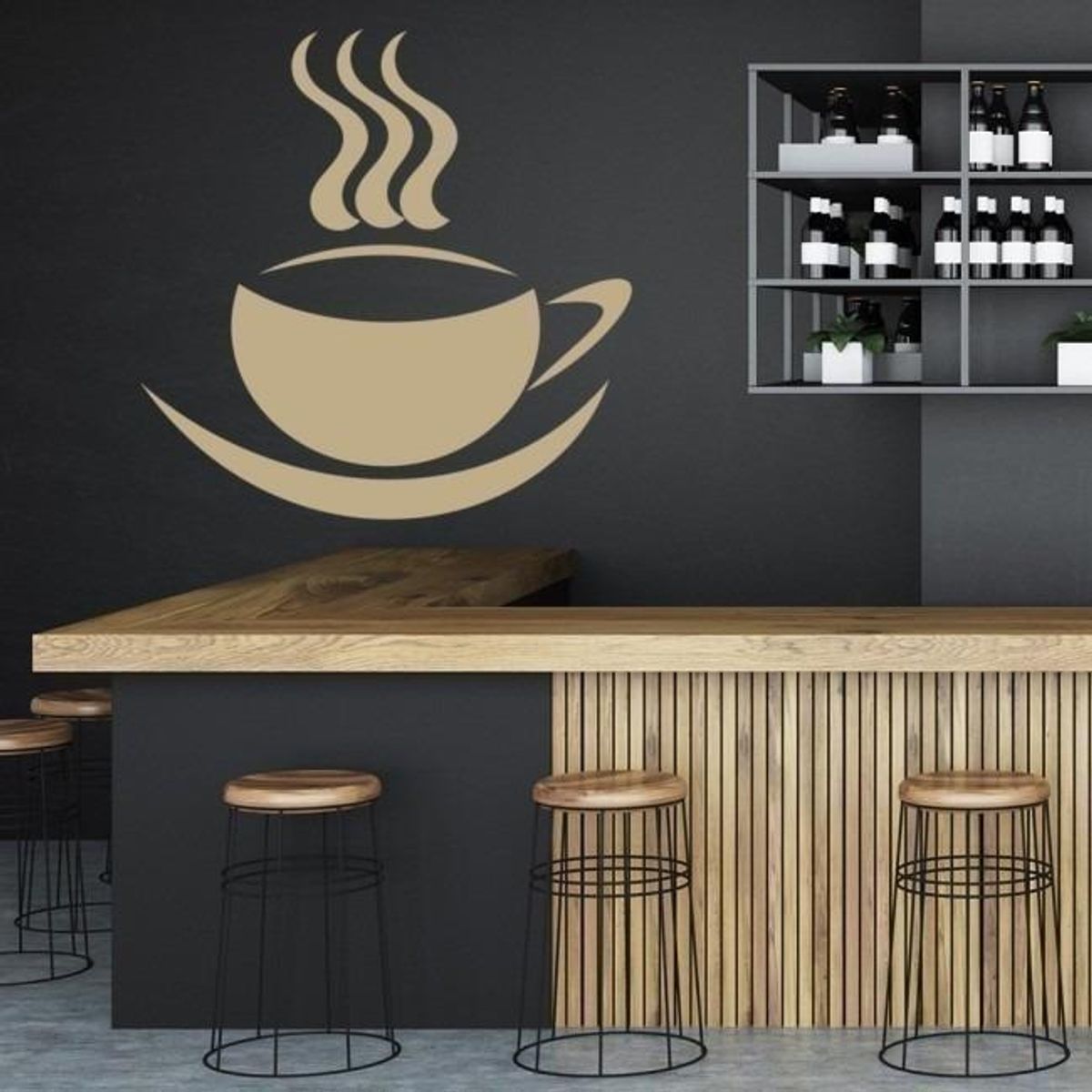 GENERICO - Decomural Steaming Mug And Saucer Tea Coffee Food WS-18473