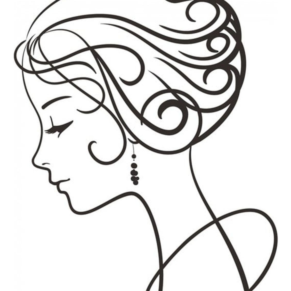 GENERICO - Decomural Elegant Female Hair And Beauty WS-18497