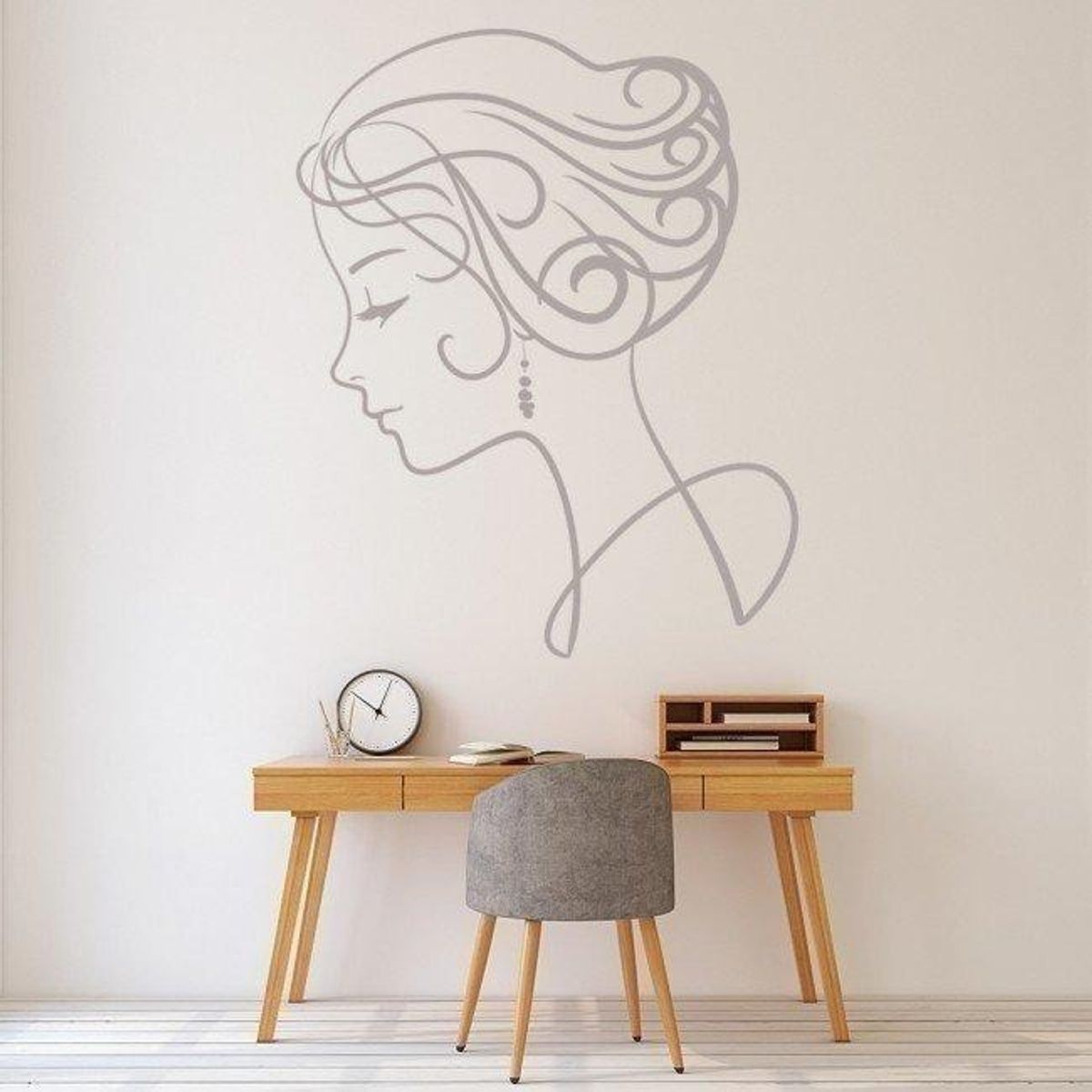 GENERICO - Decomural Elegant Female Hair And Beauty WS-18497