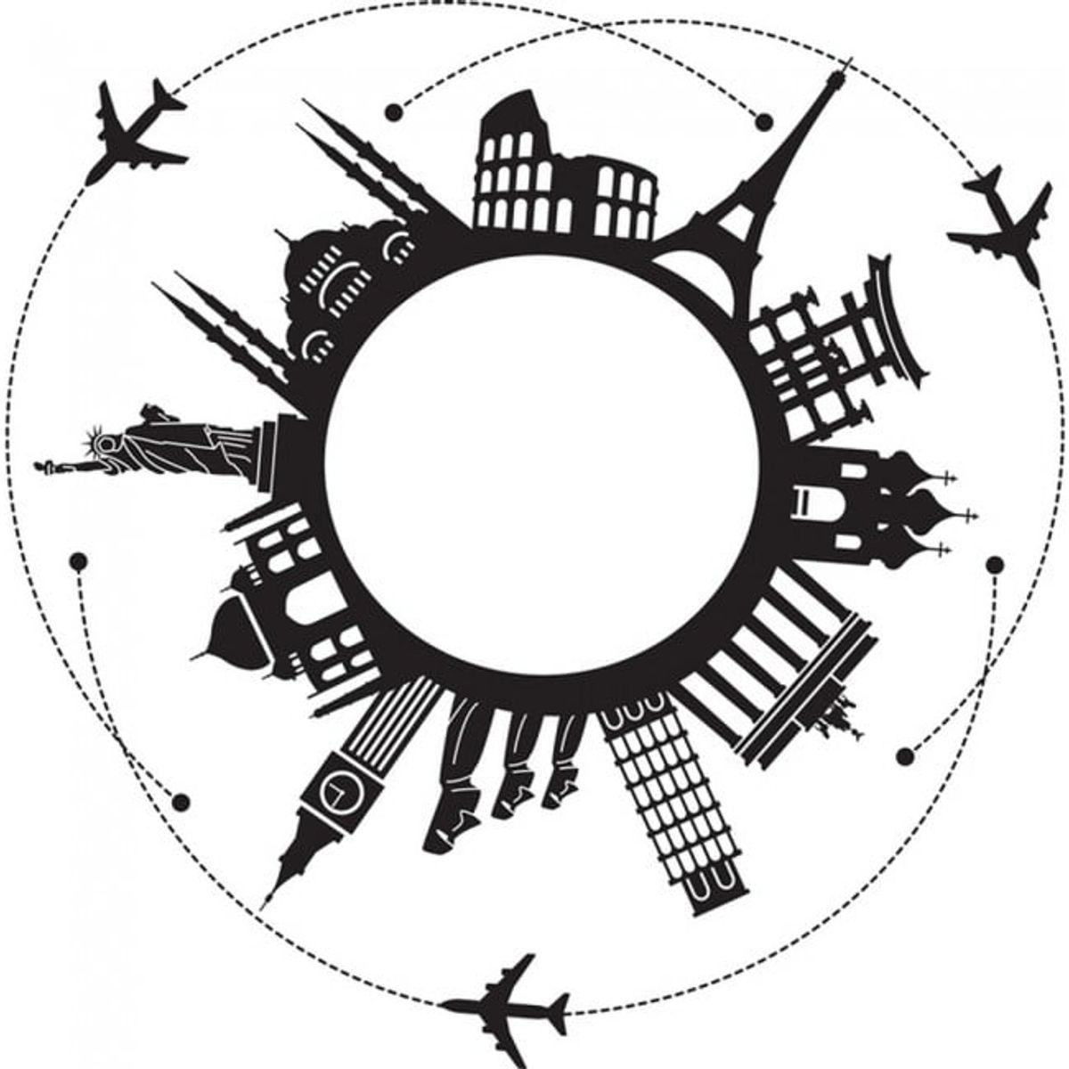 GENERICO - Decomural World Landmarks Paris New York Rome WS-18504