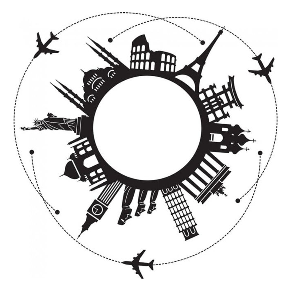 GENERICO - Decomural World Landmarks Paris New York Rome WS-18504