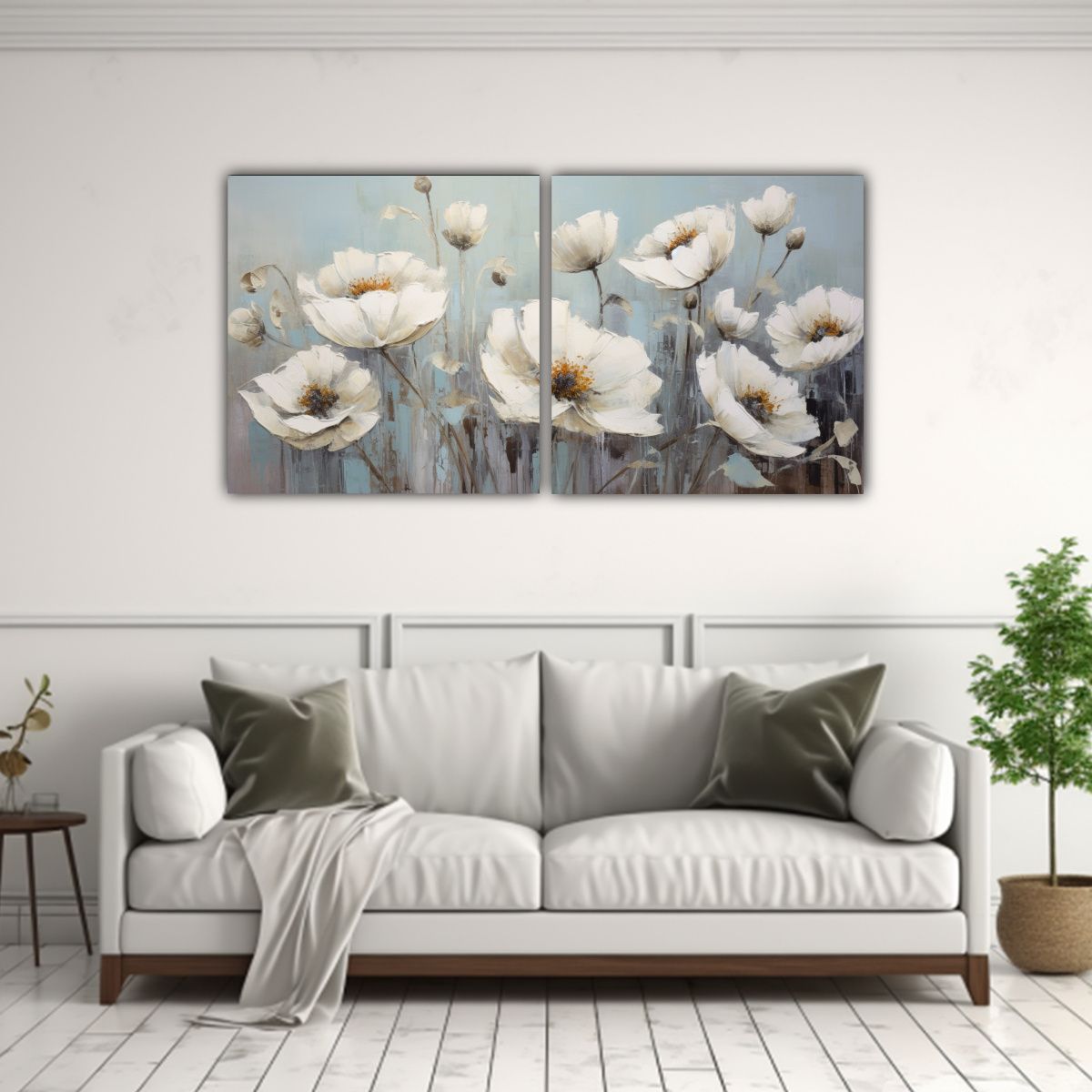 GENERICO - Diptico Tela Sublimada Armonia Pintura Lienzo 140x70 Cm
