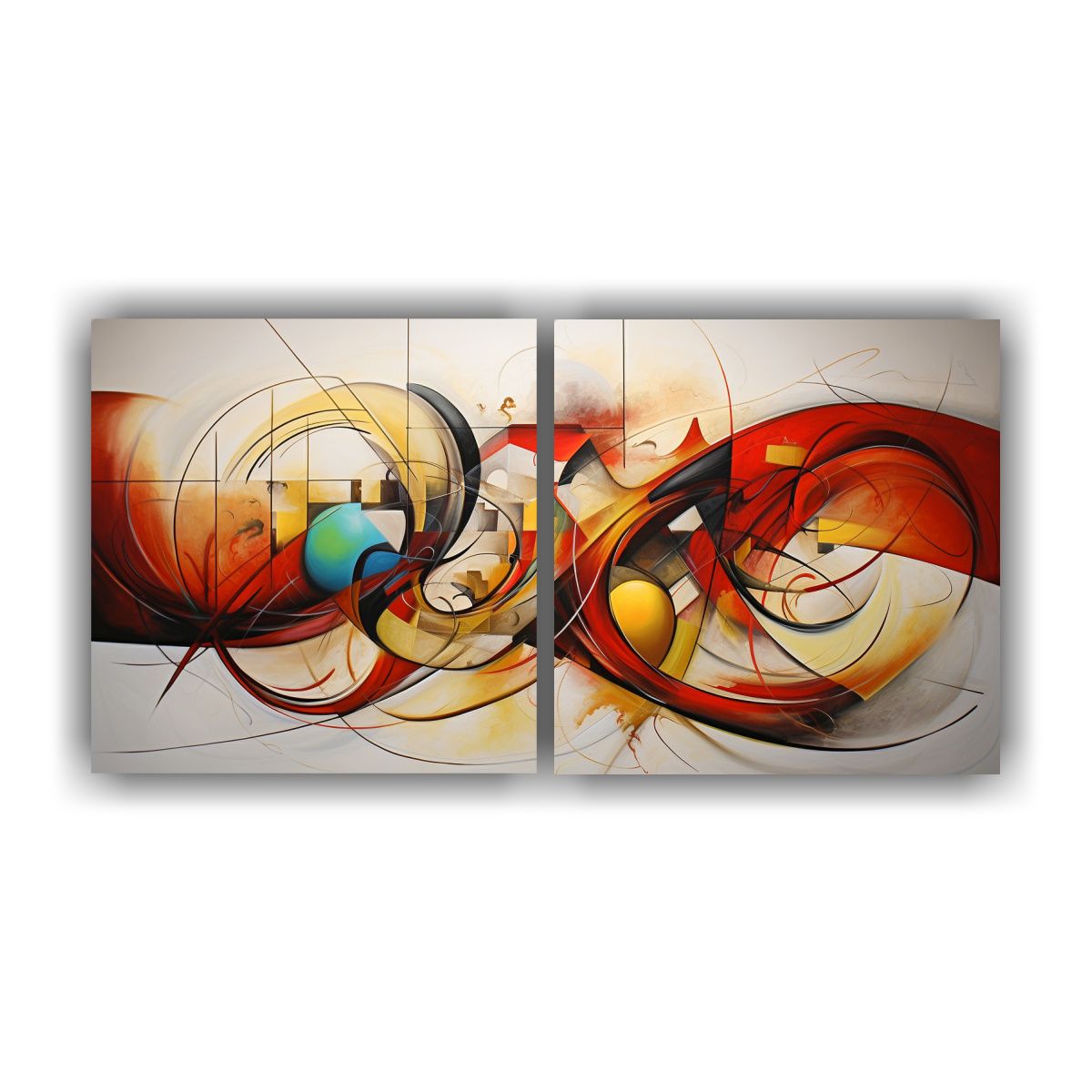GENERICO - Cuadros De Pintura Abstracta Moderna Obra Maestra 140x70 Cm