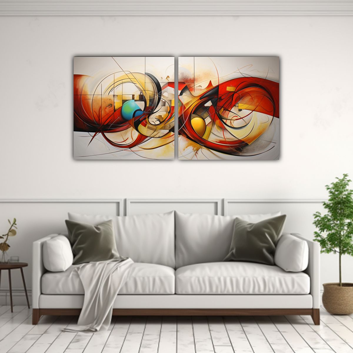 GENERICO - Cuadros De Pintura Abstracta Moderna Obra Maestra 140x70 Cm