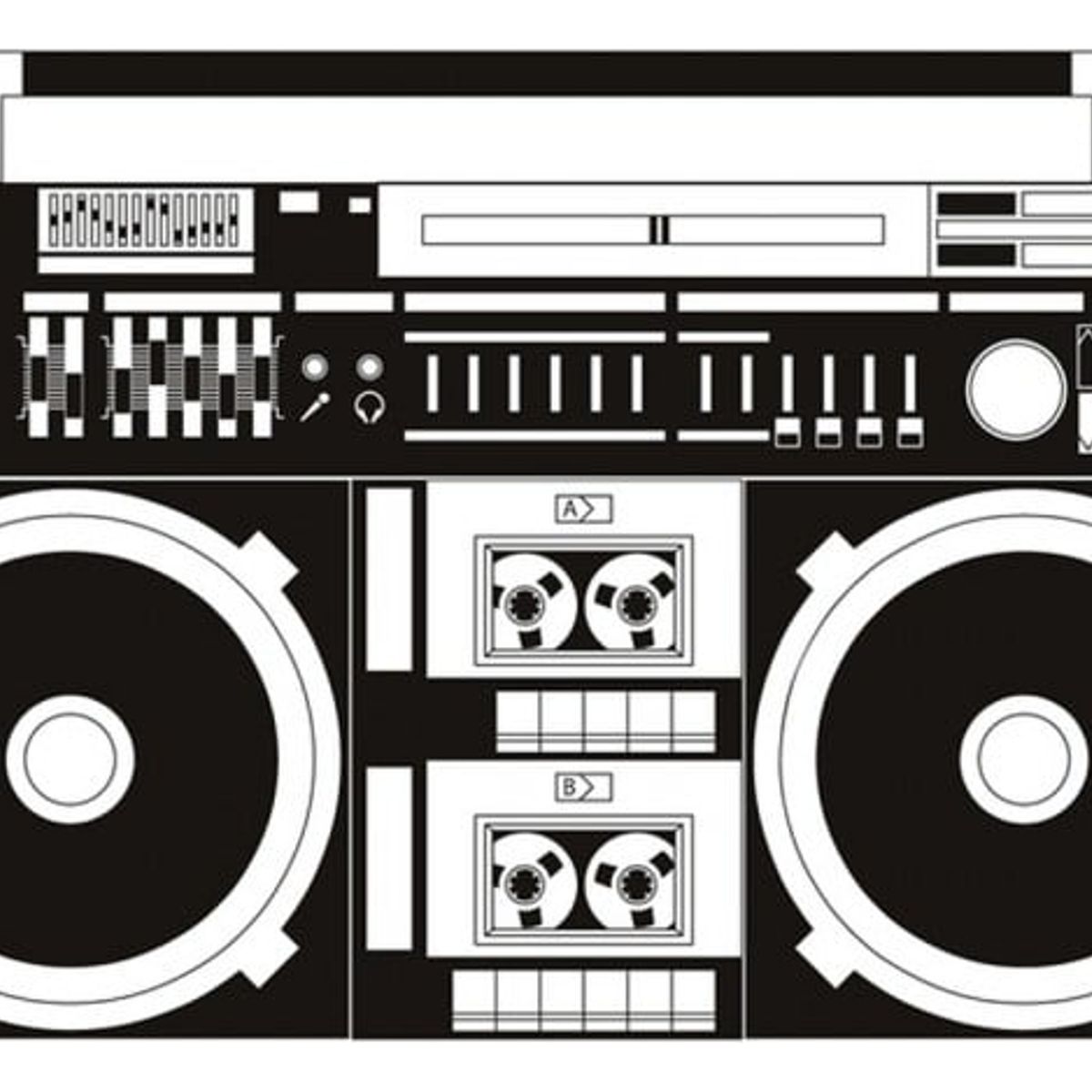 GENERICO - Decomural Retro Boombox Hi-fi Music WS-18536