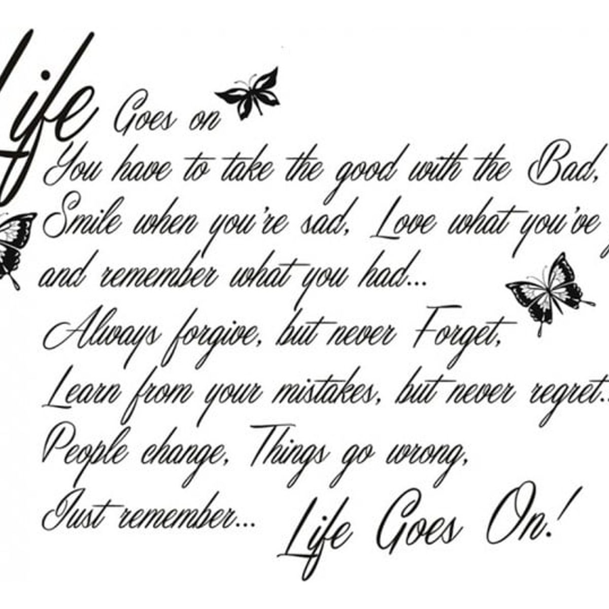 GENERICO - Decomural Life Goes On Butterfly WS-32377