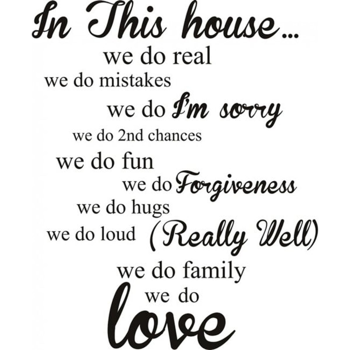 GENERICO - Decomural In This House Family WS-32383