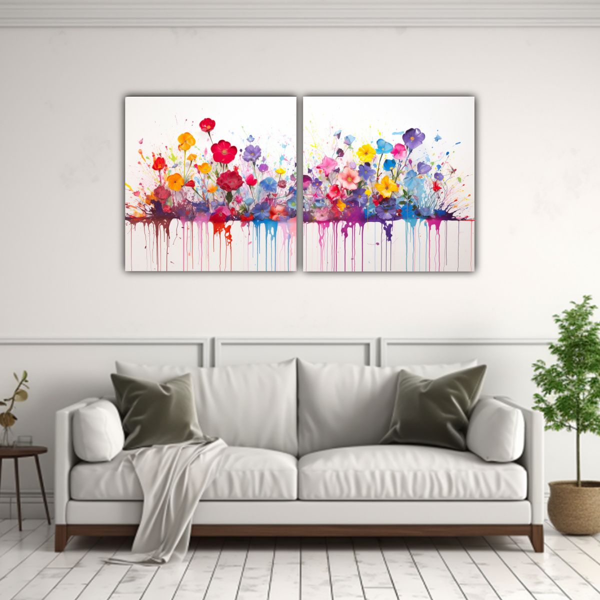 GENERICO - Pintura Mural Acrílica Sin Costuras En Blanco 120x60 Cm