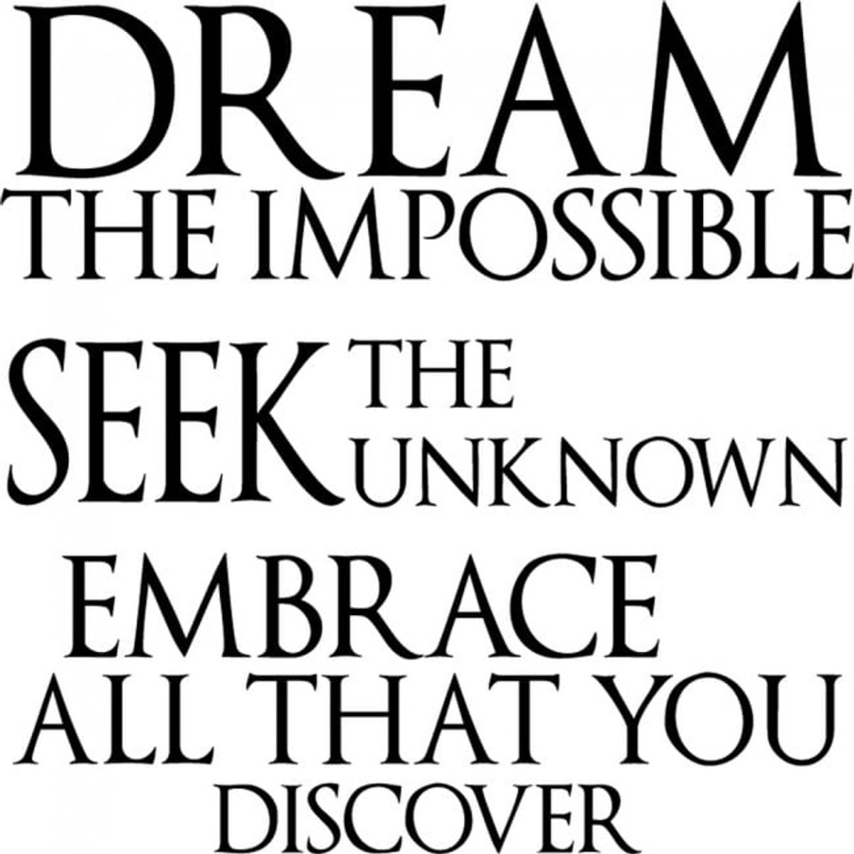 GENERICO - Decomural Dream The Impossible Inspirational WS-34049