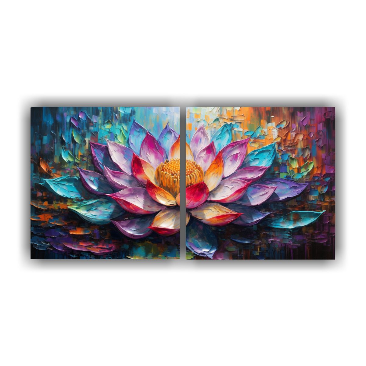 GENERICO - Conjunto De 2 Telas En Bastidor Impreso Para 120x60 Cm