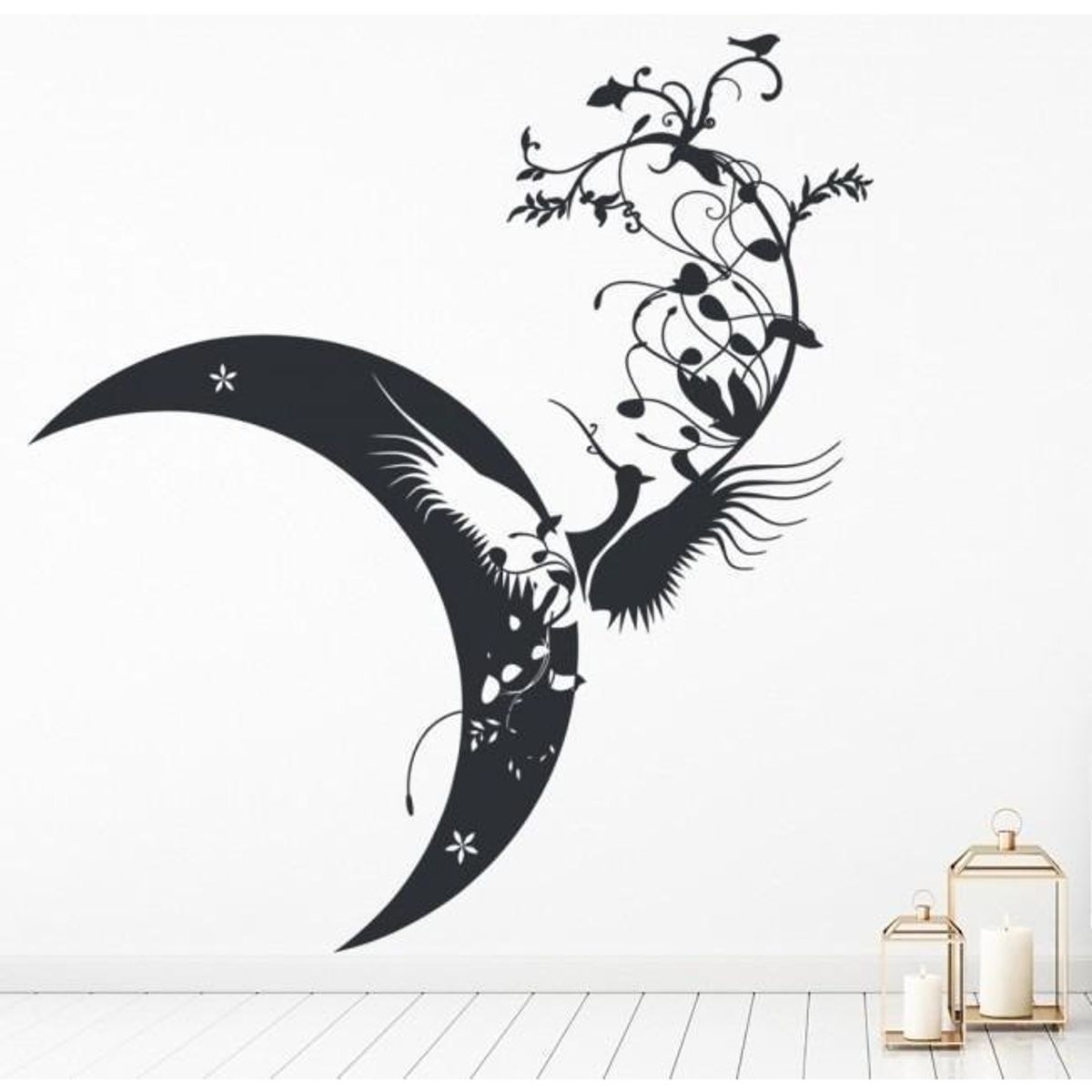 GENERICO - Decomural Floral Bird Moon Design WS-18578