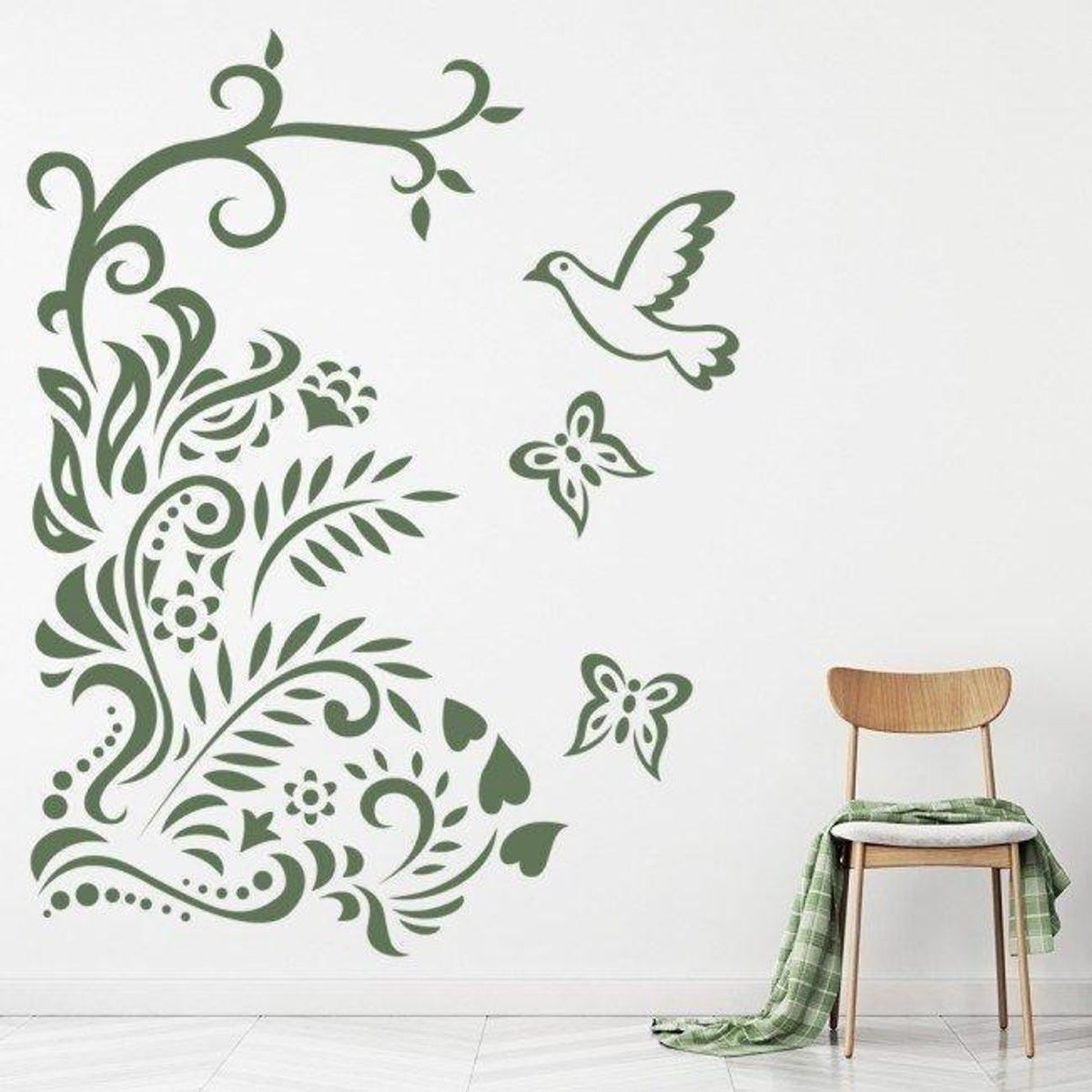 GENERICO - Decomural Bird & Butterfly Floral WS-18579