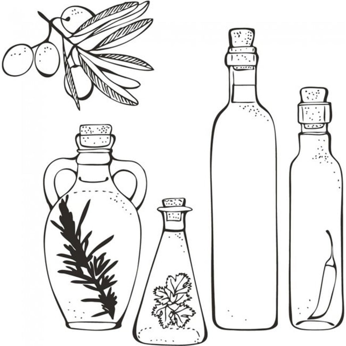 GENERICO - Decomural Herb Bottles Kitchen WS-18587