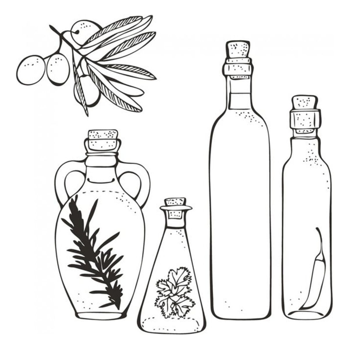 GENERICO - Decomural Herb Bottles Kitchen WS-18587