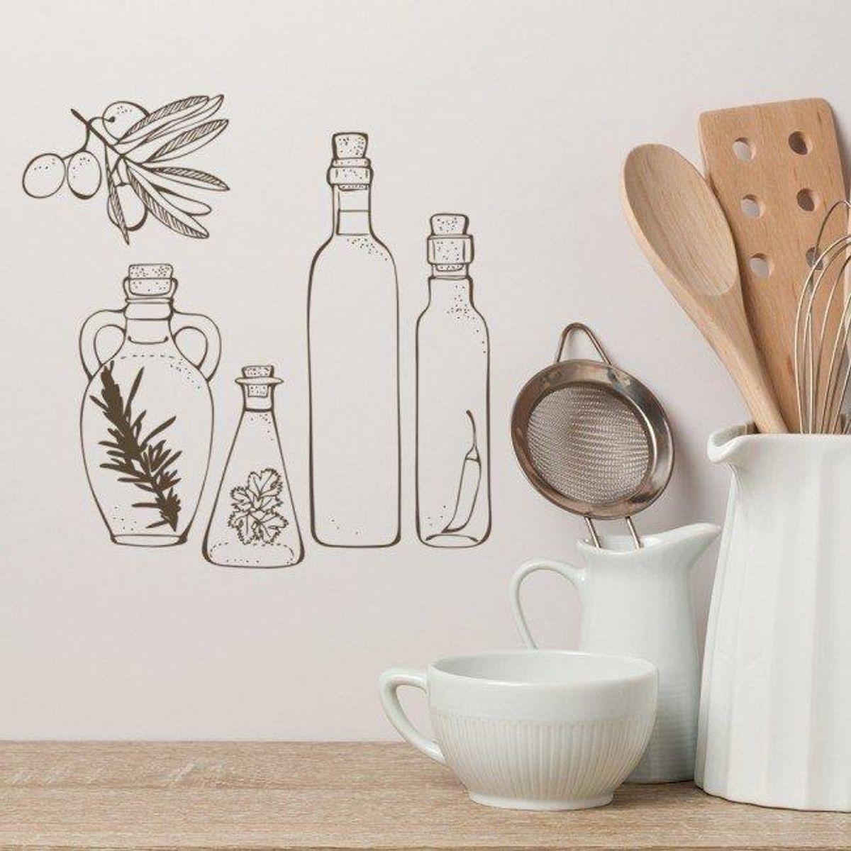GENERICO - Decomural Herb Bottles Kitchen WS-18587