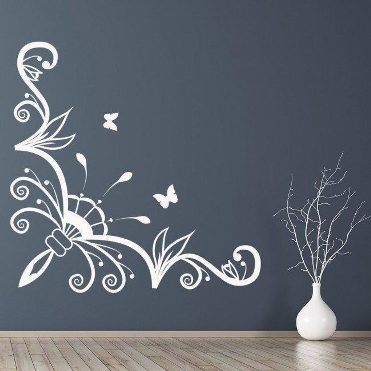 GENERICO - Decomural Flowers Butterfly Corner WS-18588