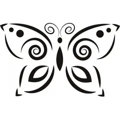 GENERICO - Decomural Simple Butterfly Girls Butterflies WS-18602