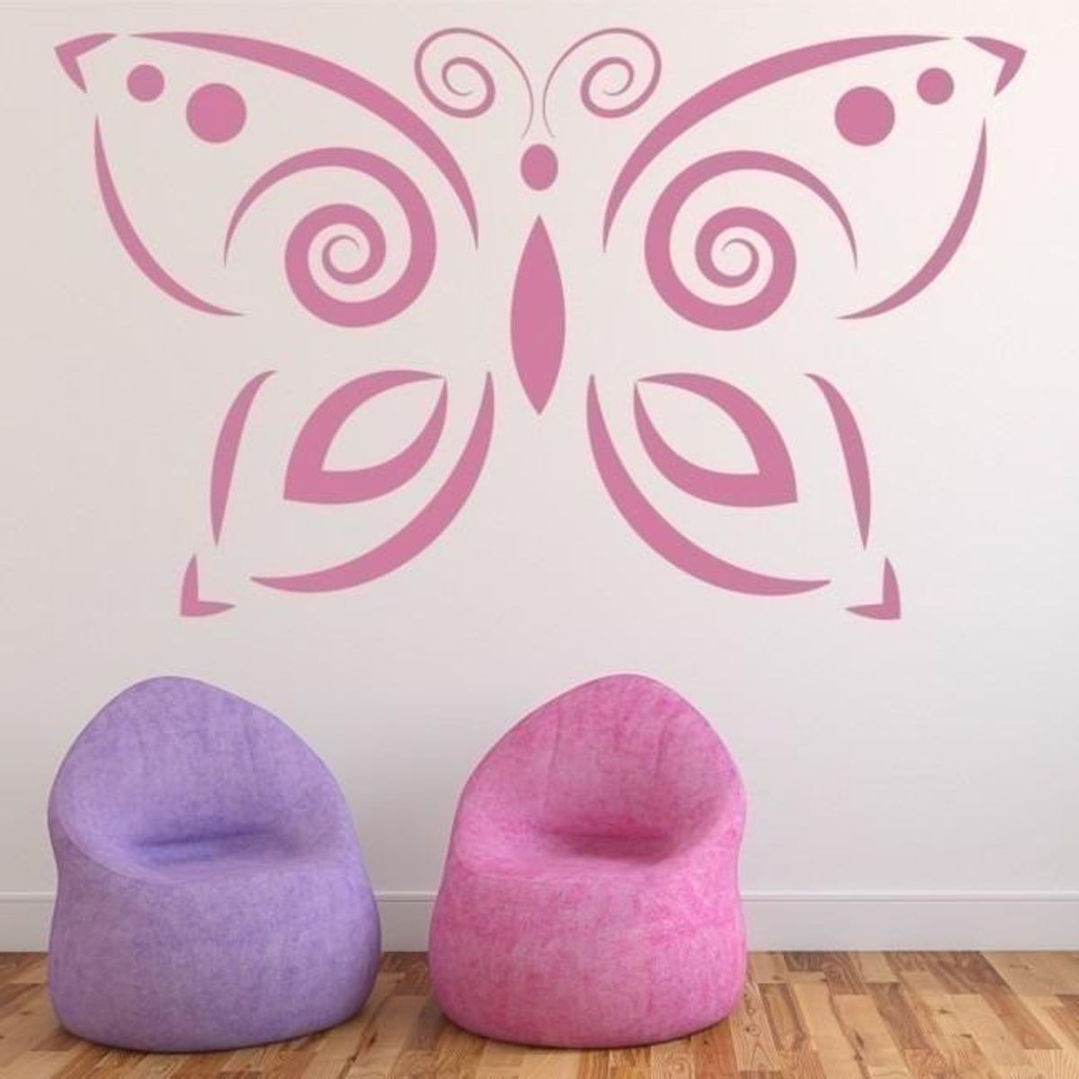 GENERICO - Decomural Simple Butterfly Girls Butterflies WS-18602