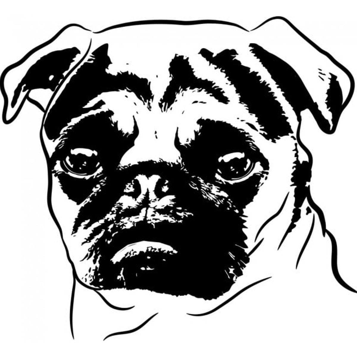 GENERICO - Decomural Pug Face Pet WS-32449