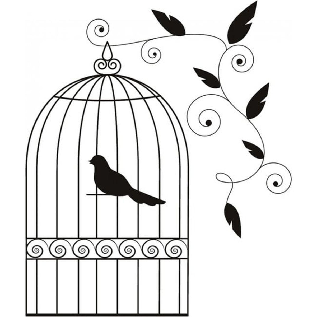 GENERICO - Decomural Vintage Bird Cage WS-18627