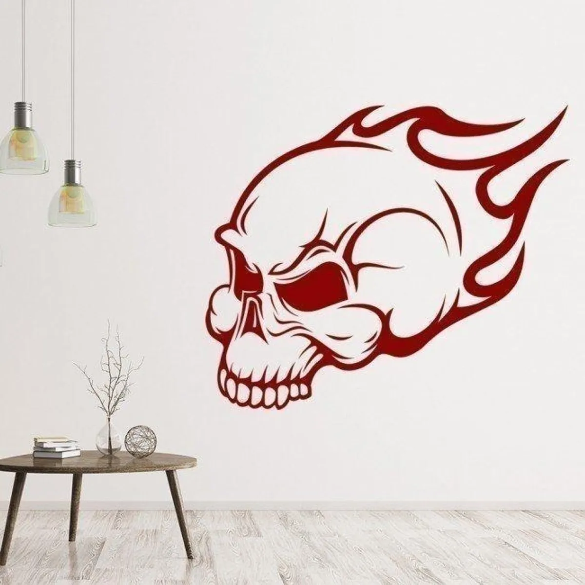 GENERICO - Decomural Flaming Skull Halloween WS-18631