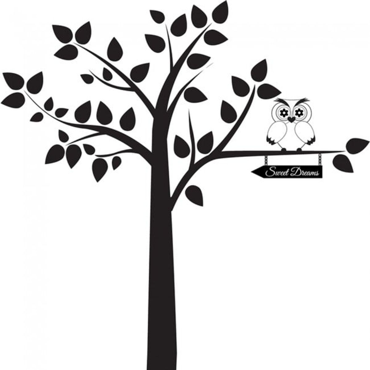 GENERICO - Decomural Owl Tree Nursery Baby WS-32456